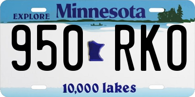 MN license plate 950RKO