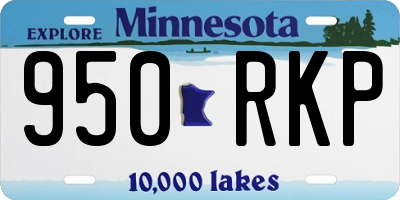 MN license plate 950RKP