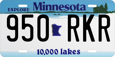 MN license plate 950RKR
