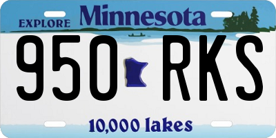 MN license plate 950RKS