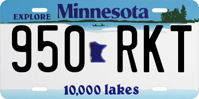 MN license plate 950RKT