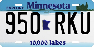 MN license plate 950RKU