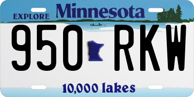 MN license plate 950RKW