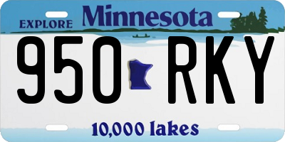 MN license plate 950RKY