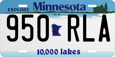 MN license plate 950RLA