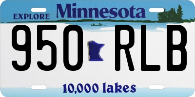 MN license plate 950RLB