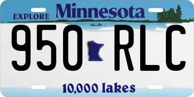 MN license plate 950RLC