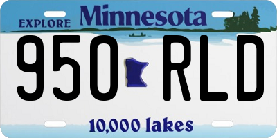 MN license plate 950RLD