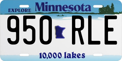 MN license plate 950RLE