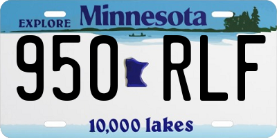 MN license plate 950RLF