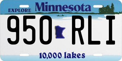 MN license plate 950RLI