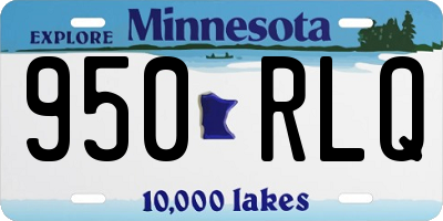 MN license plate 950RLQ