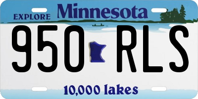 MN license plate 950RLS
