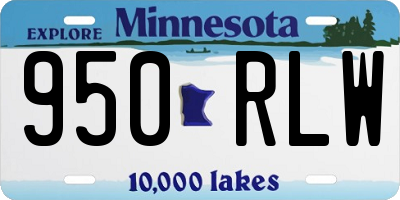 MN license plate 950RLW