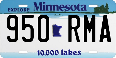 MN license plate 950RMA