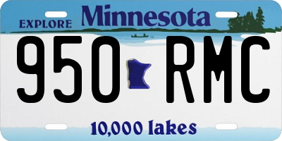 MN license plate 950RMC
