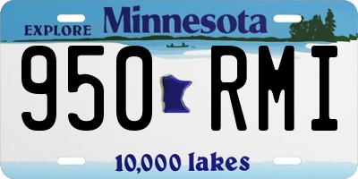 MN license plate 950RMI