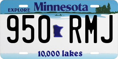 MN license plate 950RMJ