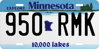 MN license plate 950RMK