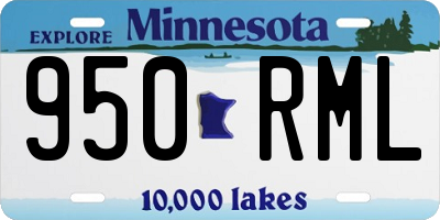 MN license plate 950RML