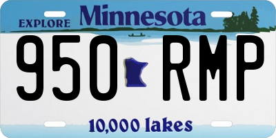 MN license plate 950RMP