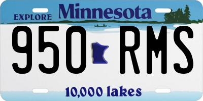 MN license plate 950RMS