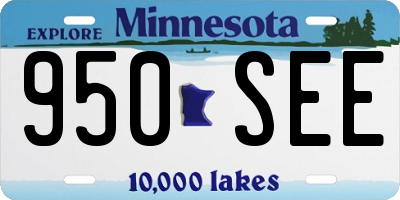 MN license plate 950SEE