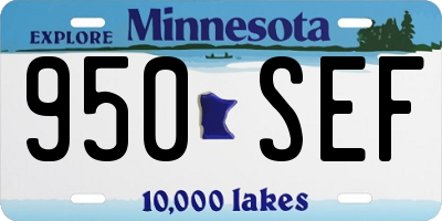 MN license plate 950SEF