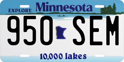 MN license plate 950SEM