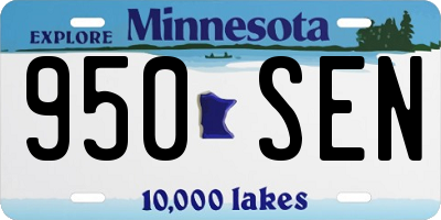 MN license plate 950SEN