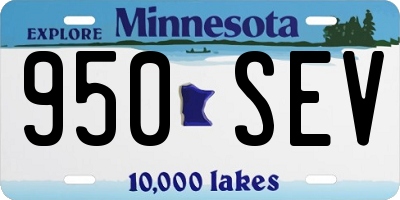 MN license plate 950SEV