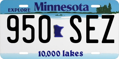 MN license plate 950SEZ