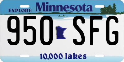 MN license plate 950SFG