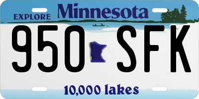 MN license plate 950SFK