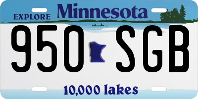MN license plate 950SGB