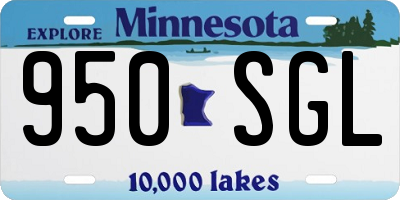 MN license plate 950SGL