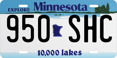 MN license plate 950SHC