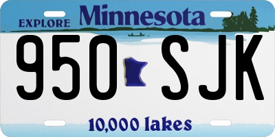 MN license plate 950SJK