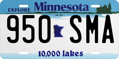 MN license plate 950SMA