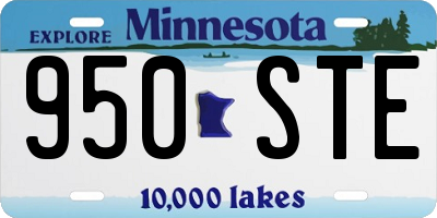 MN license plate 950STE