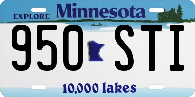 MN license plate 950STI
