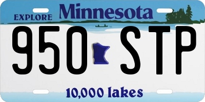 MN license plate 950STP
