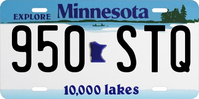 MN license plate 950STQ
