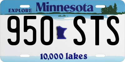 MN license plate 950STS