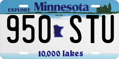 MN license plate 950STU