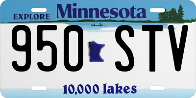 MN license plate 950STV