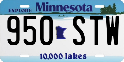 MN license plate 950STW