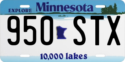 MN license plate 950STX