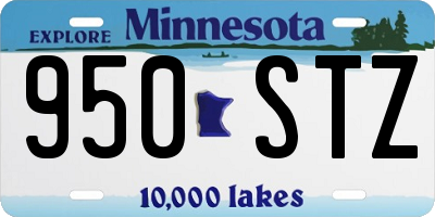 MN license plate 950STZ