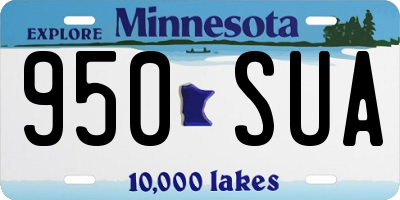 MN license plate 950SUA